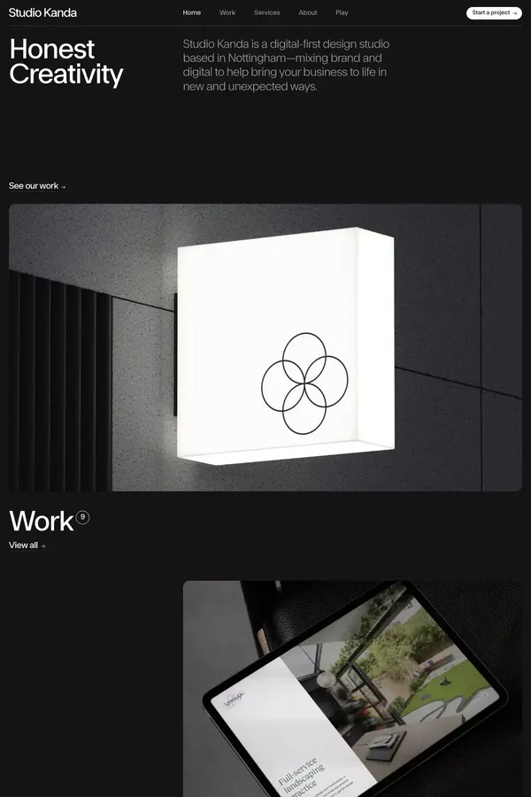 Studio Kanda - Portfolio design inspiration