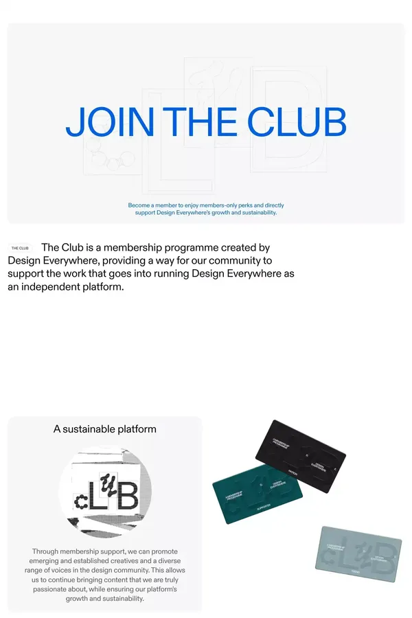 Club – Design Everywhere - website design inspiration