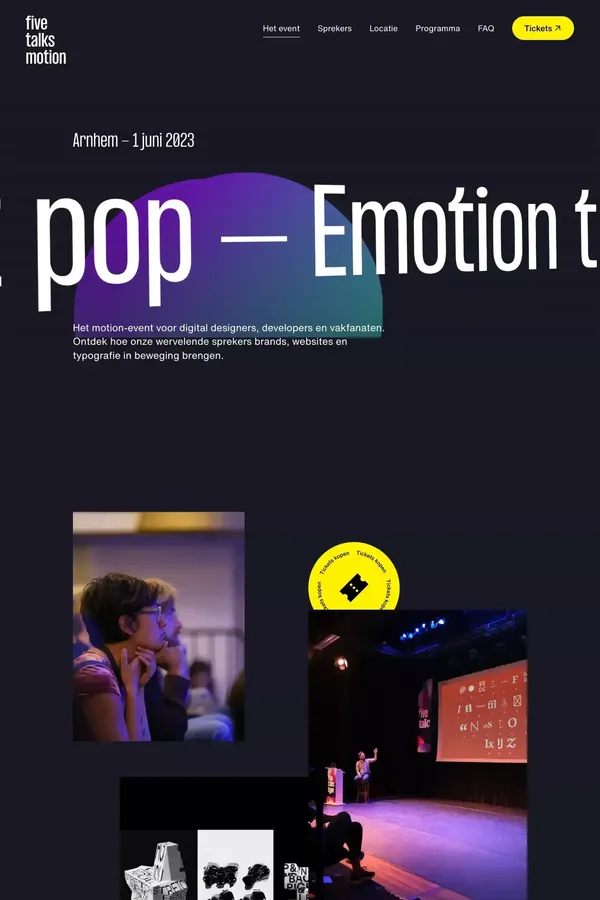 Five Talks Motion - website design inspiration