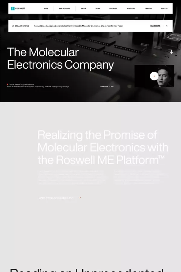 The Molecular Electronics Company - website design inspiration