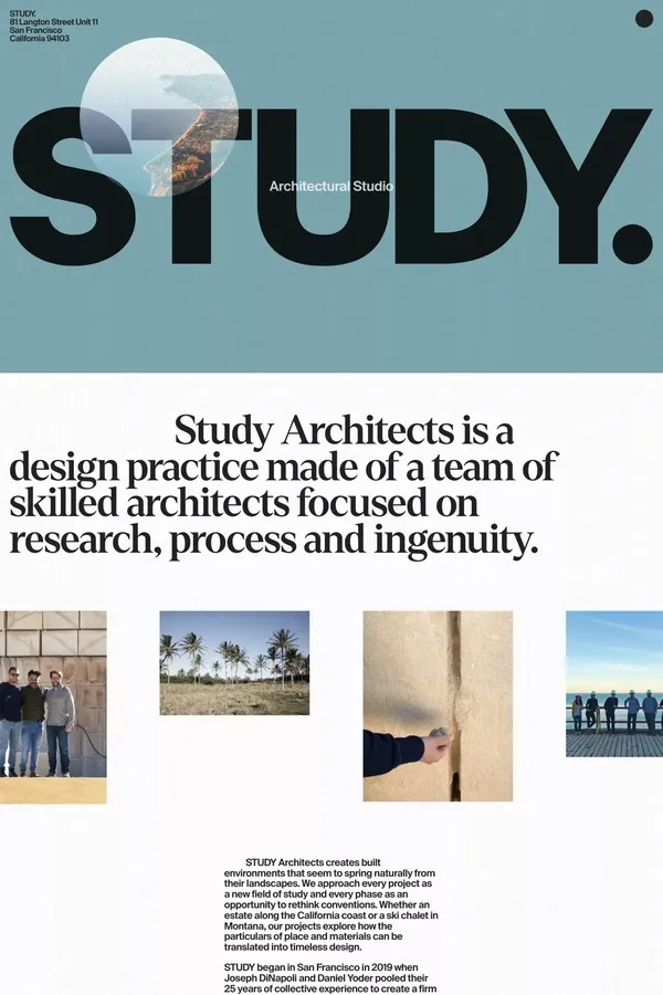 Study Architects - Portfolio design inspiration