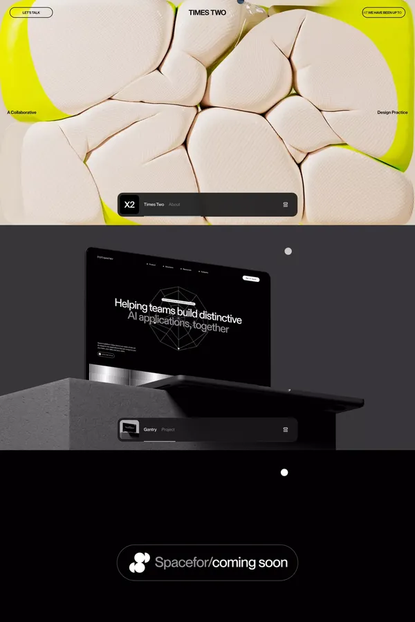 TIMES TWO | A brand & digital design practice - Portfolio design inspiration