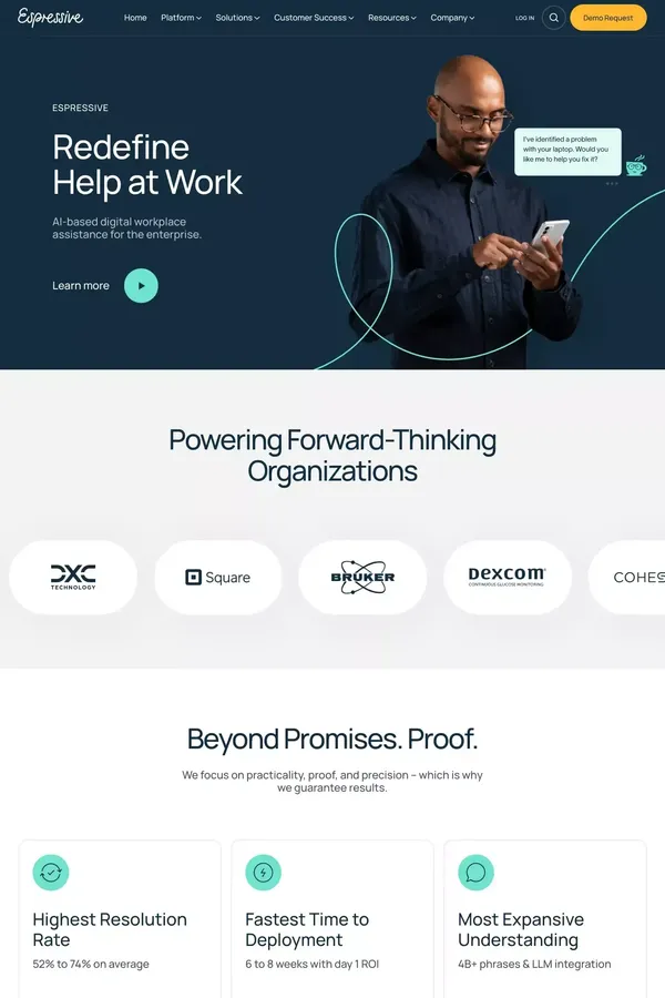 Espressive | Redefine Help at Work, Reduce Costs - Other design inspiration