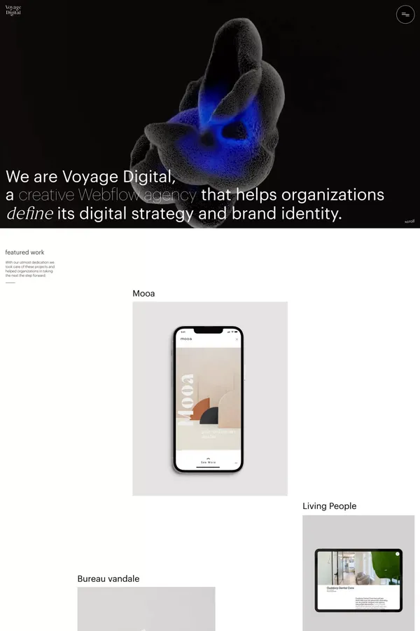 Voyage Digital - Creative Webflow agency - Portfolio design inspiration