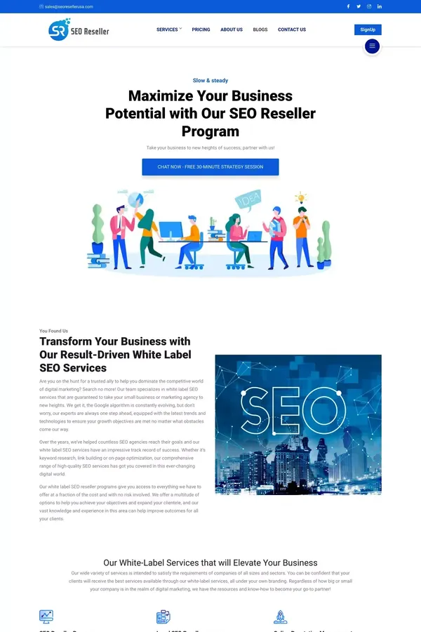 SEO Reseller: White Label SEO Reseller Program - website design inspiration