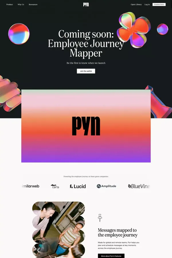 Pyn - Landing design inspiration