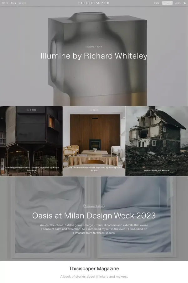 Thisispaper — Guide to future, culture, architecture. - Other design inspiration