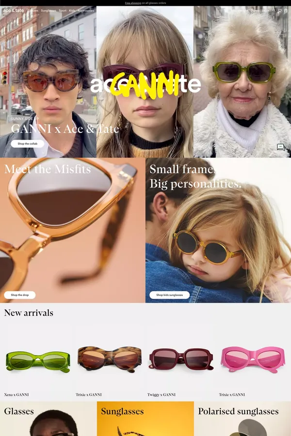 Quality Prescription Glasses from â¬110 | Ace & Tate - Ecommerce design inspiration