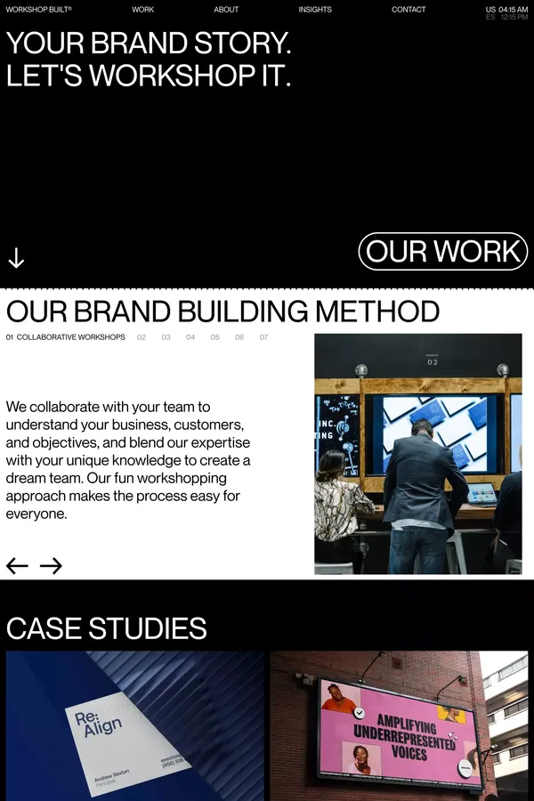 Workshop Built - Portfolio design inspiration