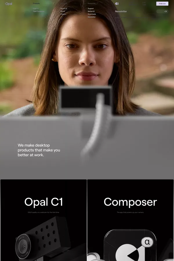 Opal Camera Inc. - Ecommerce design inspiration