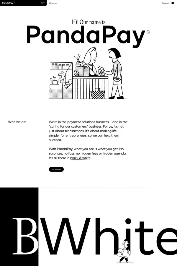 PandaPay: Transparent and Caring Payment Solutions - Landing design inspiration