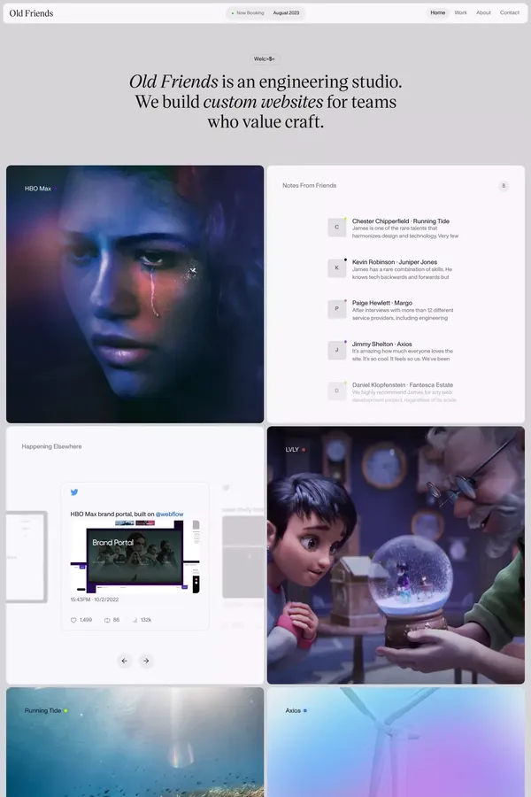 Old Friends · Engineering Studio - Portfolio design inspiration
