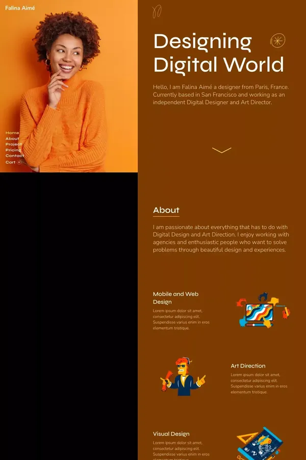 Falina Aimé - Webflow Ecommerce website template