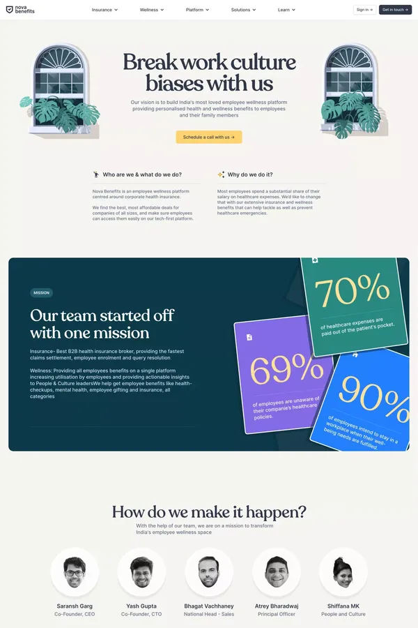 About Us - Nova Benefits - About Us  design inspiration