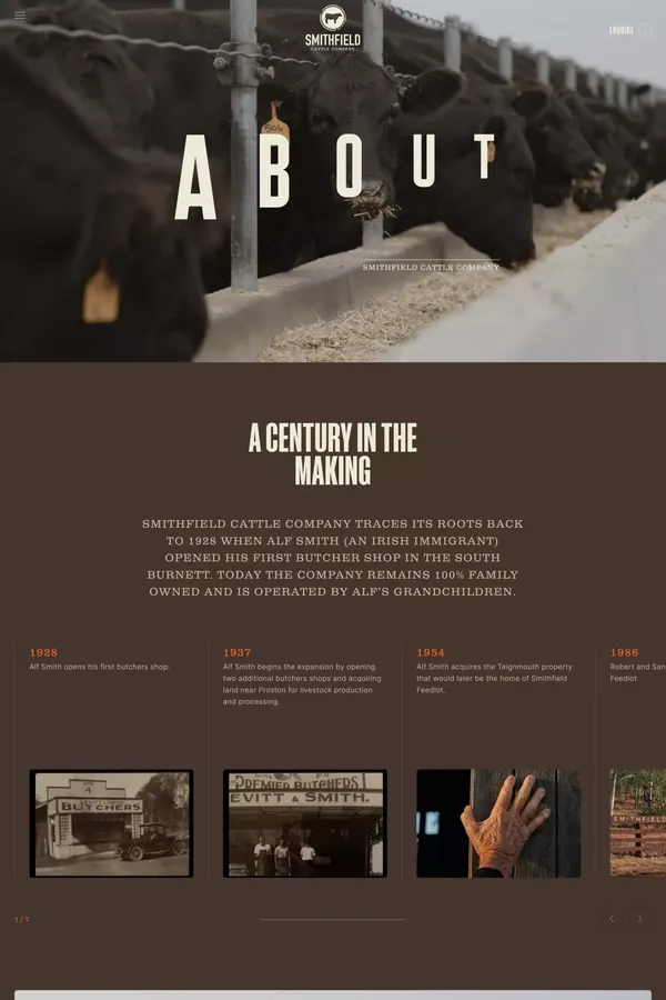 About | Smithfield Cattle Co. - About Us  design inspiration
