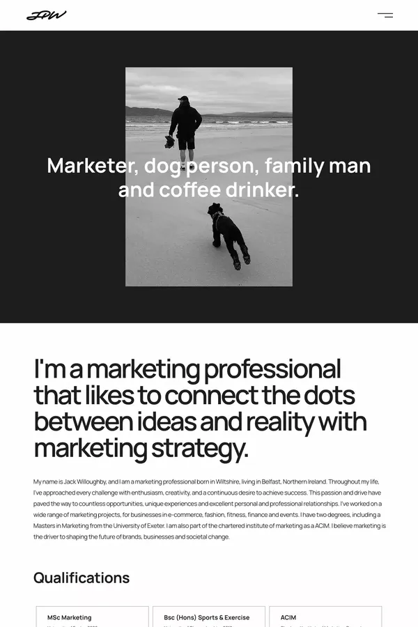 Marketing Professional | Jack Willoughby - About Us  design inspiration