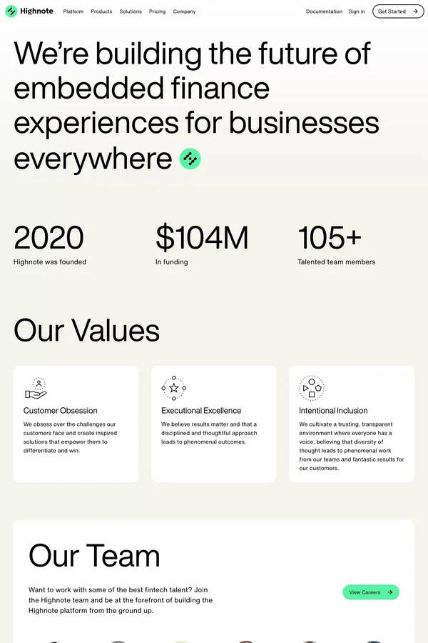 About – Highnote - About Us  design inspiration