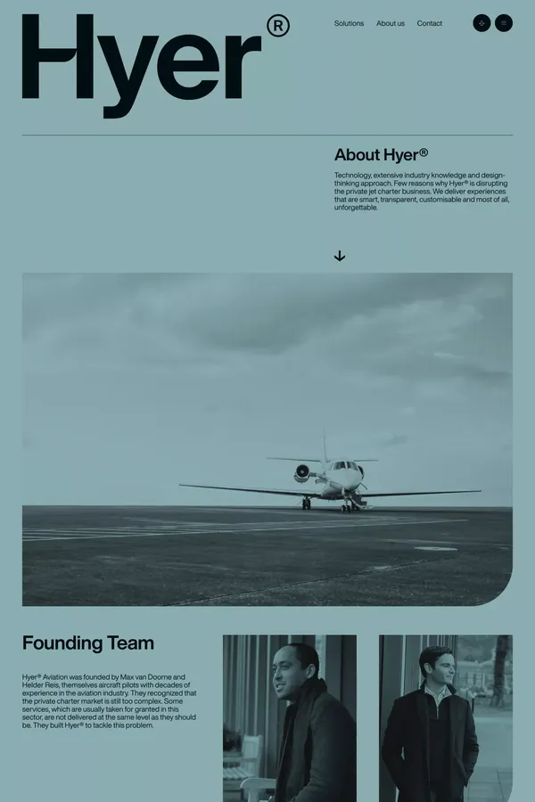 About Hyer®· Hyer Aviation - About Us  design inspiration