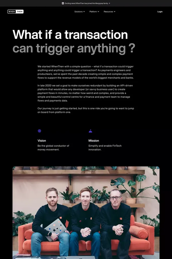About WhenThen - About Us  design inspiration