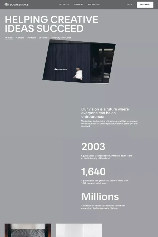 About Us – Squarespace - About Us  design inspiration