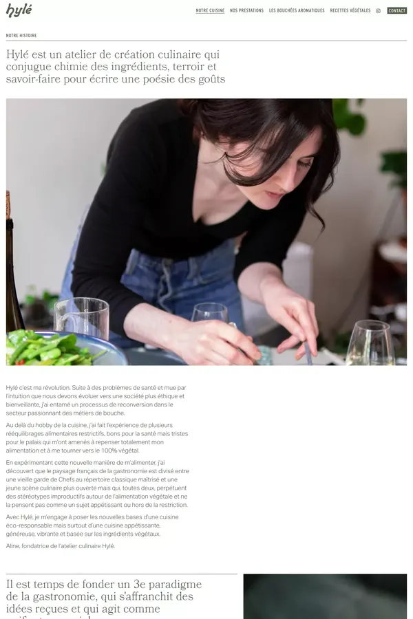 Notre histoire — HylÃ© - About Us  design inspiration