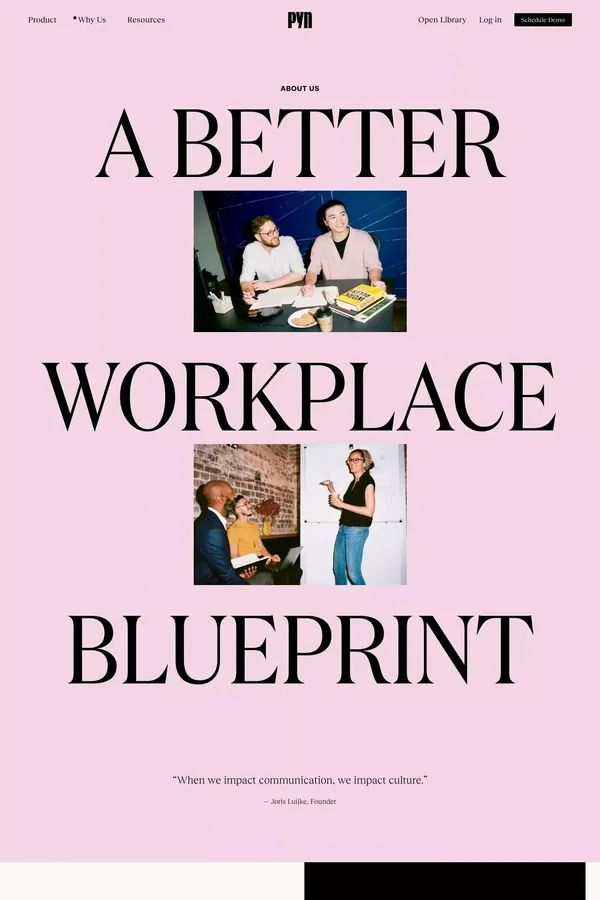 About â Pyn - About Us  design inspiration