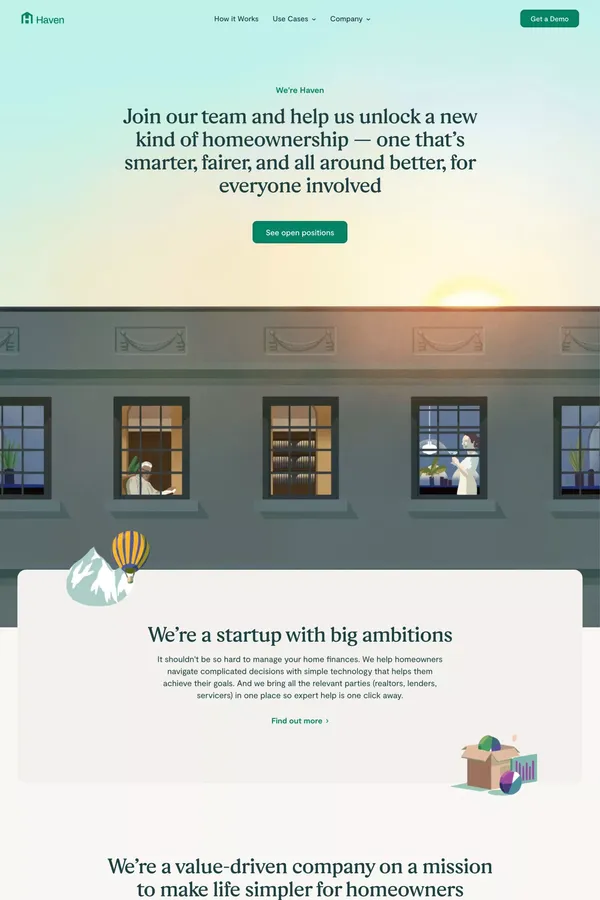 Join a startup with big ambitions – Haven - Career design inspiration