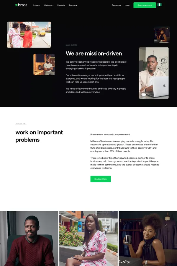 Careers — Brass Business Banking - Career design inspiration