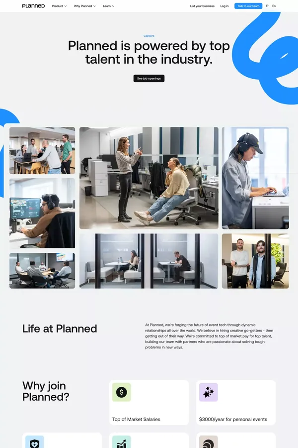 Work at Planned | Planned - Career design inspiration