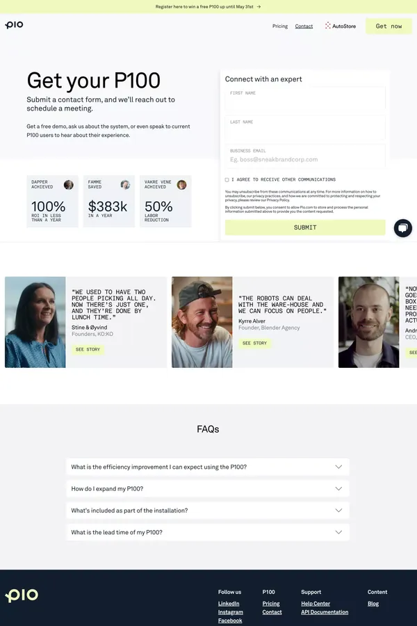 Pio© | Warehouse Automation - Careers - Career design inspiration