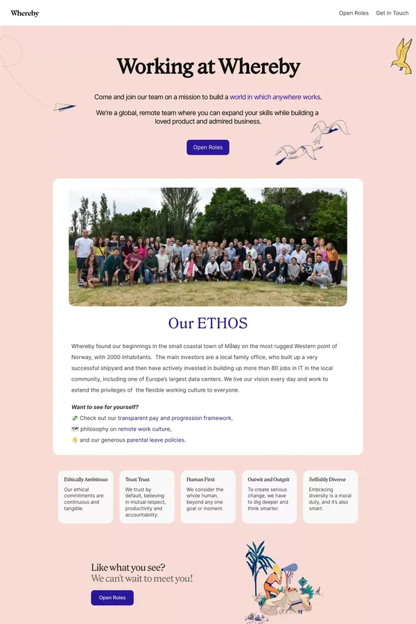 Careers at Whereby - Career design inspiration