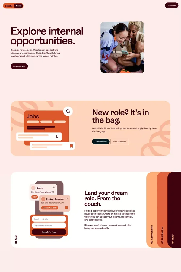 Swag Career: Track Applications And Find Your Dream Job With A Few Taps. - Career design inspiration