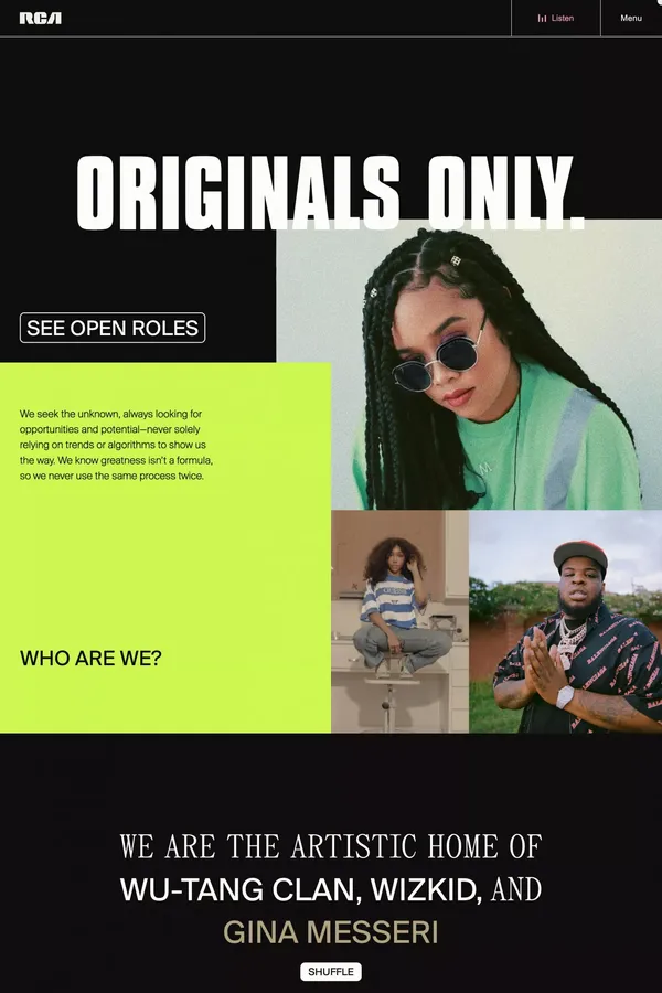 Jobs - RCA Records - Career design inspiration