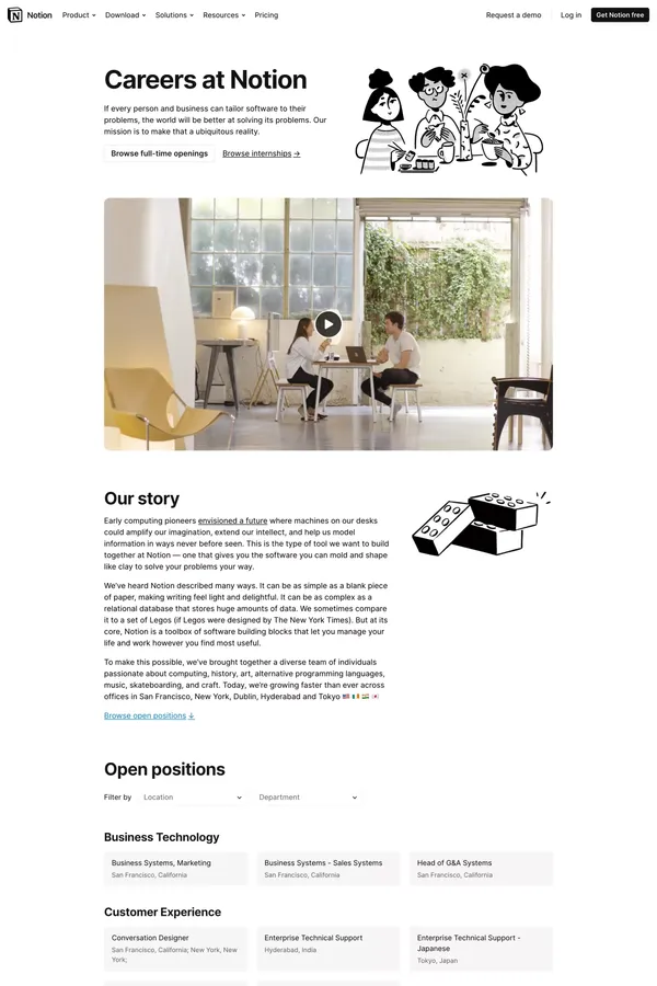 Careers – Notion - Career design inspiration