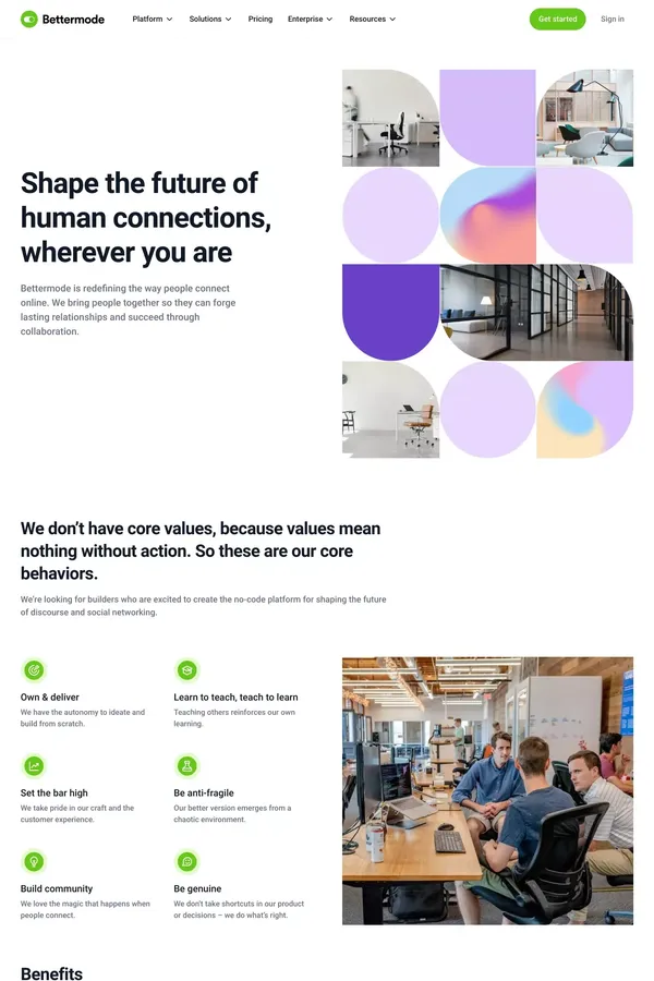 Careers | Bettermode - Career design inspiration