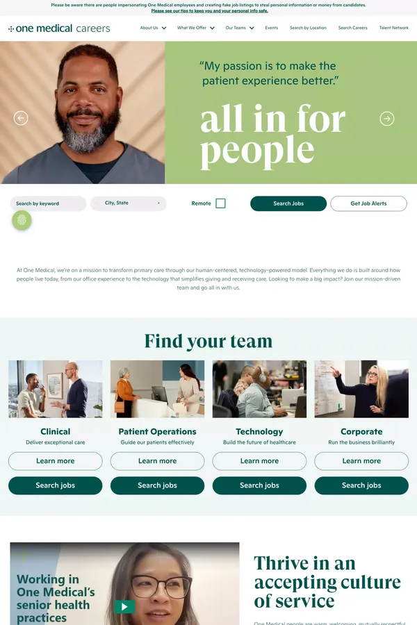 Careers | One Medical - Career design inspiration