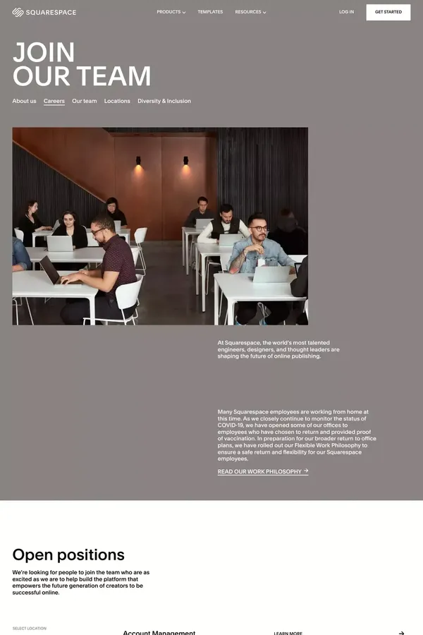 Squarespace Careers – Squarespace - Career design inspiration