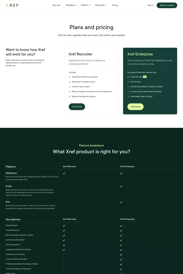 Xref | Get Pricing - Pricing design inspiration