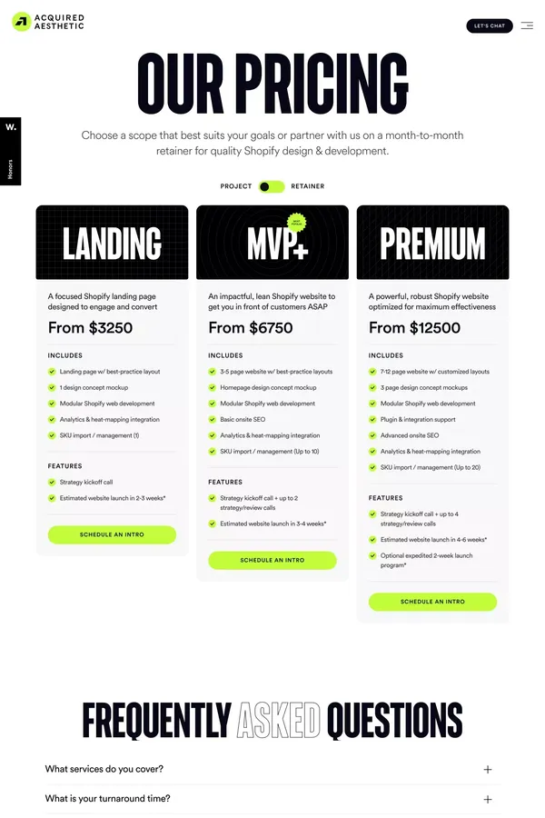 Website Design & Development Solutions - Pricing design inspiration