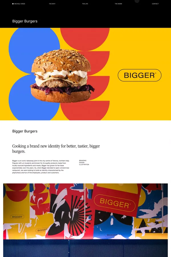 Bigger Burgers Branding - Michele Verze - Case Study design inspiration
