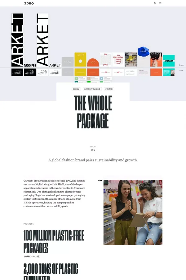 IDEO | Global Sustainability Design Company | H&M Case Study - Case Study design inspiration