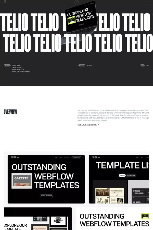 Selected Work - Telio - Portfolio of Eliot BESSON - Digital Designer & Webflow Expert - Case Study design inspiration