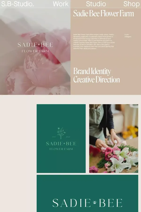 Sadie Bee — S.B-Studio. - Case Study design inspiration