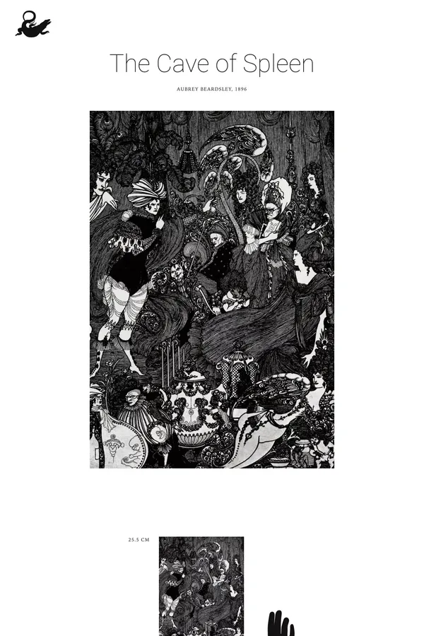 The Cave of Spleen by Aubrey Beardsley | Obelisk Art History - Blog Post design inspiration