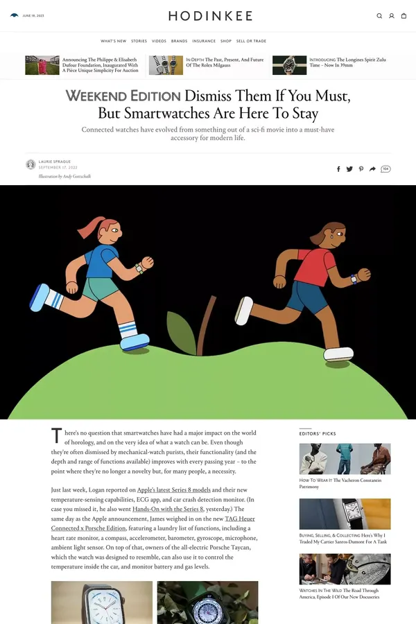 Dismiss Them If You Must, But Smartwatches Are Here To Stay - Blog Post design inspiration