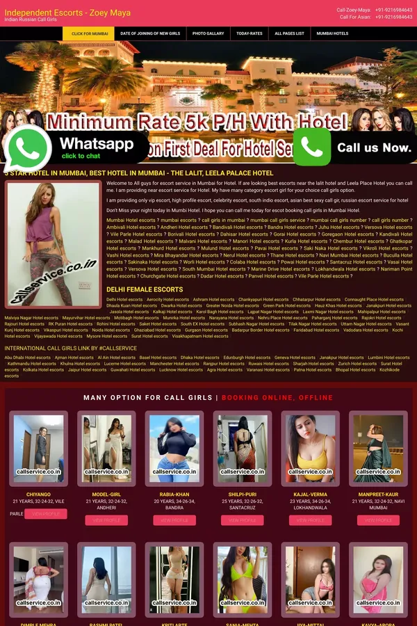 Mumbai Hotel Escorts 9216984643 Call Girls The Lalit, Leela Palace - website design inspiration