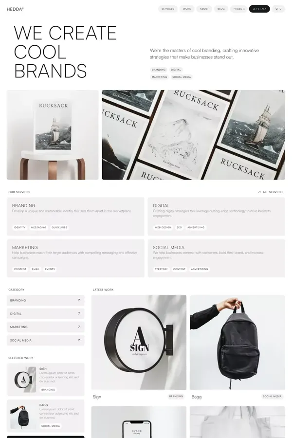 Hedda - Webflow Ecommerce Website Template - Template design inspiration