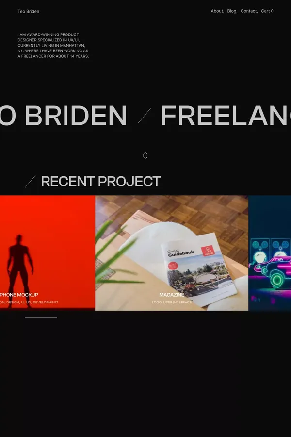 Teo Briden - Webflow Ecommerce website template