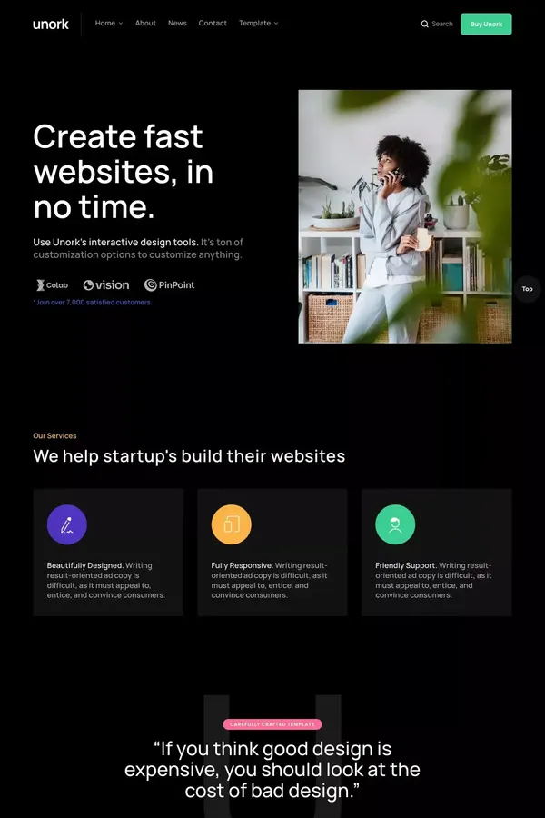 Unork - Webflow Ecommerce website template