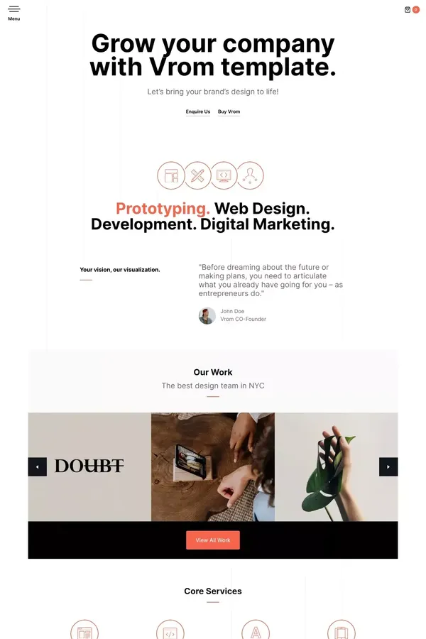 Vrom - Webflow Ecommerce website template